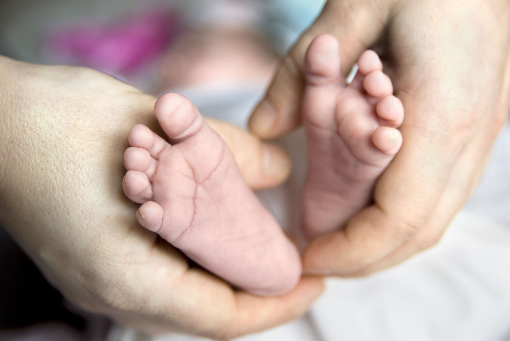 Newborn baby feet